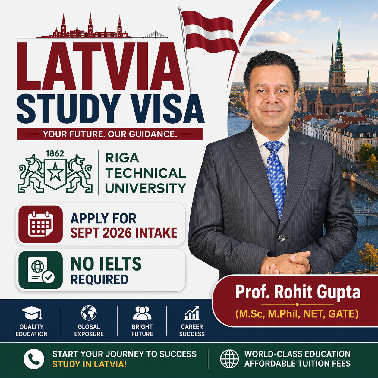 Latvia Study Visa 2026 – Apply to Riga Technical University Without IELTS