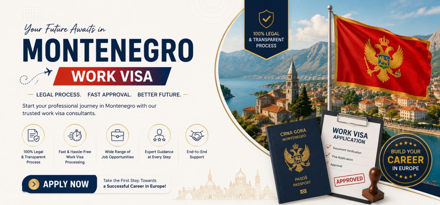 Montenegro Work Permit Consultants in Jalandhar